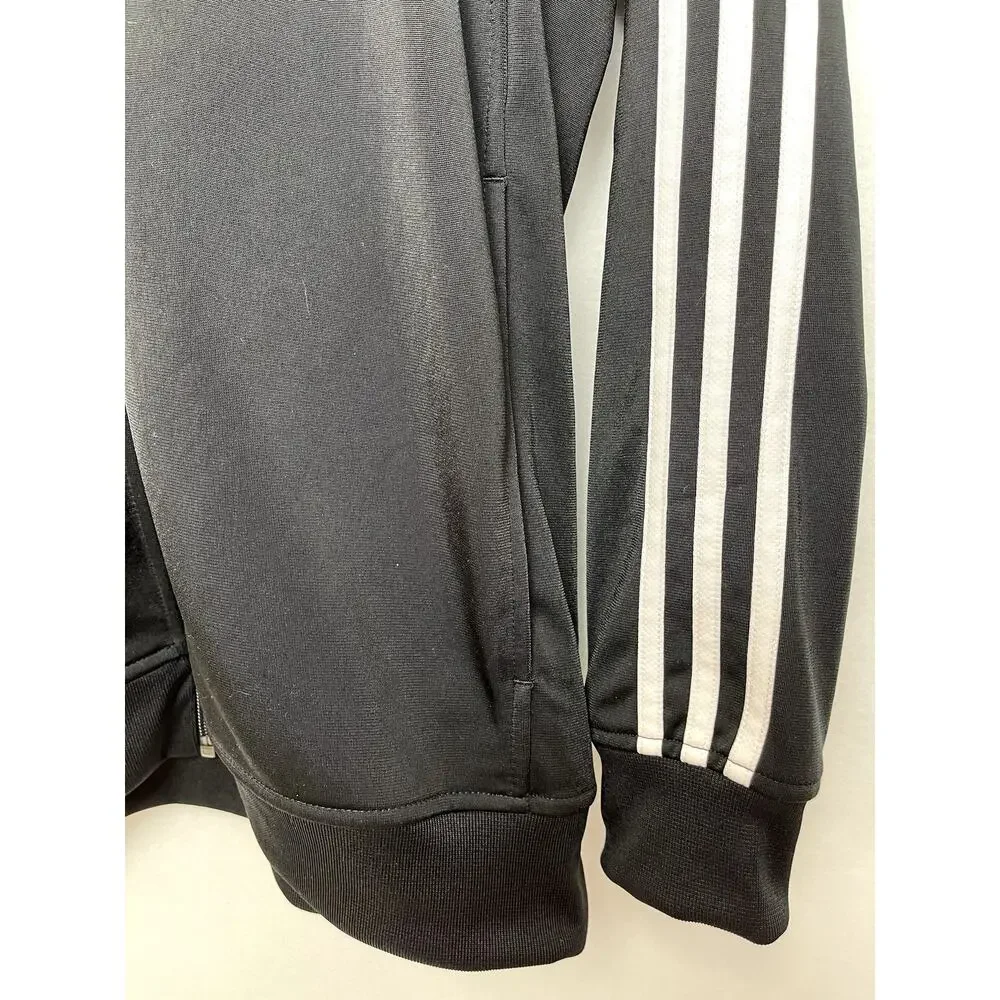 Adidas Mens Track Full Zip Jacket Black Large - Picture 3 of 9